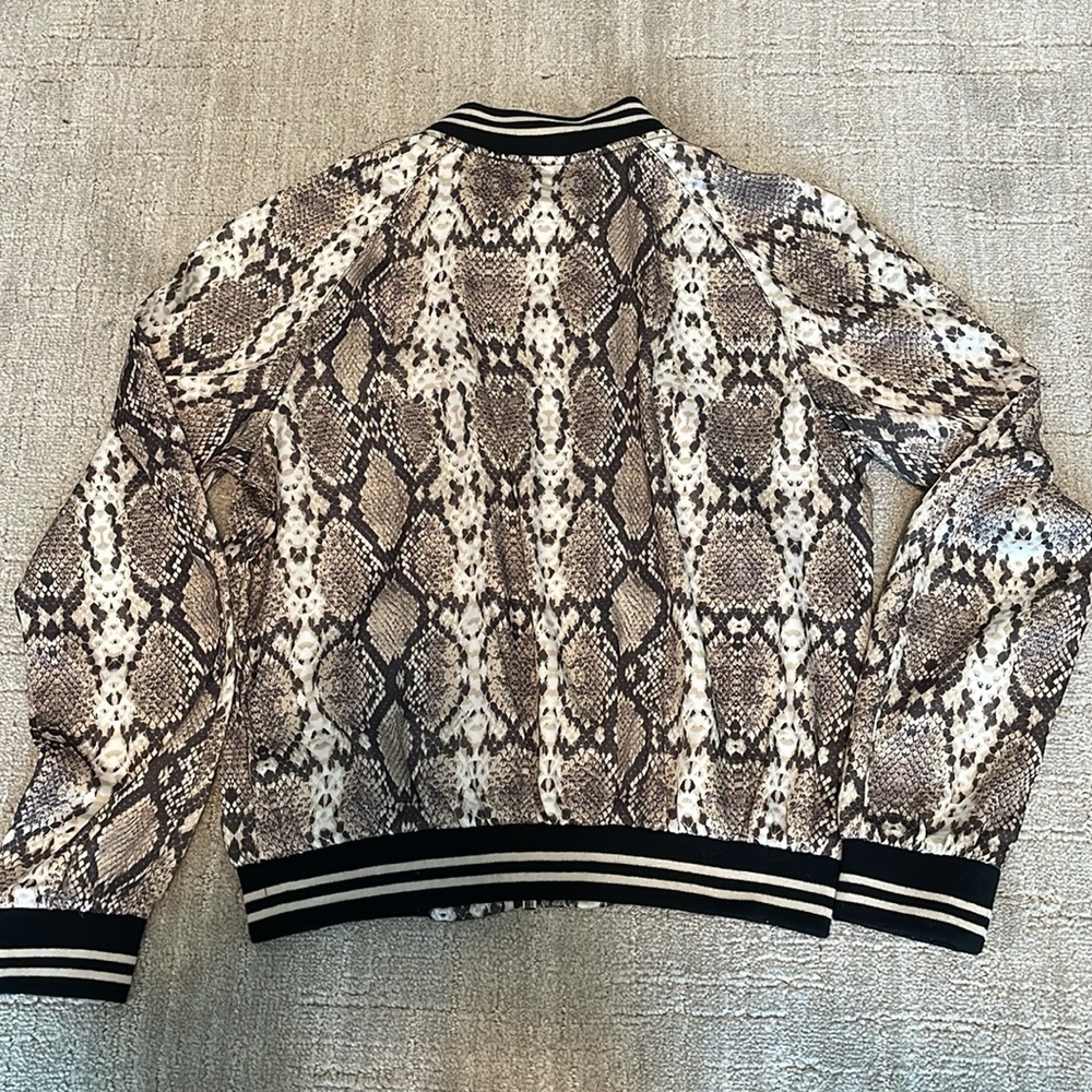 Blanc Noir Sport nylon snake pattern jacket sz S - Picture 5 of 6